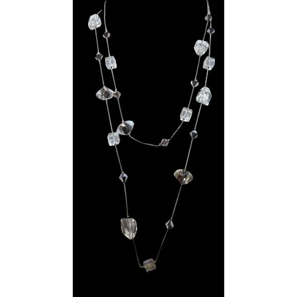Premier Designs Sparkly Glass Cube Station Necklace - Picture 3 of 7